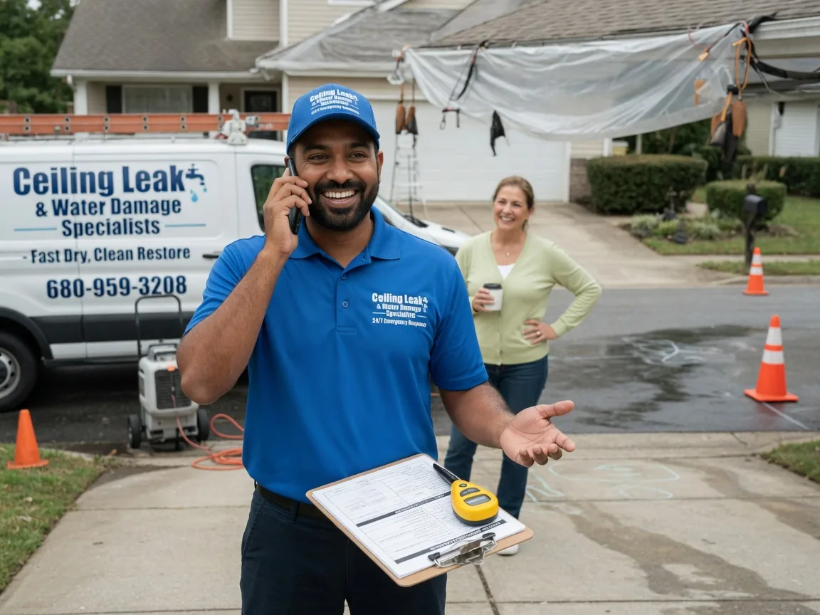 Ceiling Leak Cleanup Rowena, TX FAQs